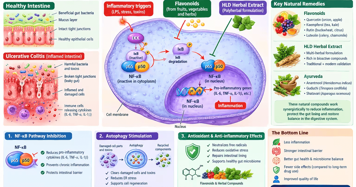 Natural Remedies for Colitis: The Science of Flavonoids and HLD Herbal Extract