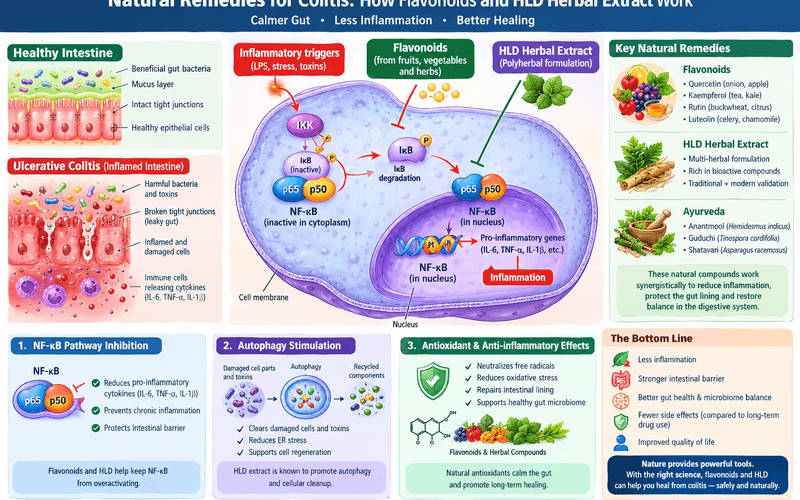 Natural Remedies for Colitis: The Science of Flavonoids and HLD Herbal Extract